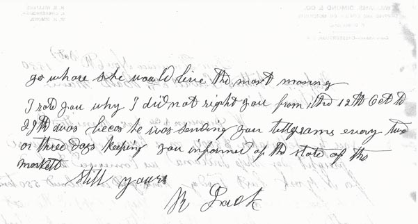 Captain Robert Jack Correspondence. San Francisco, November 6, 1880.