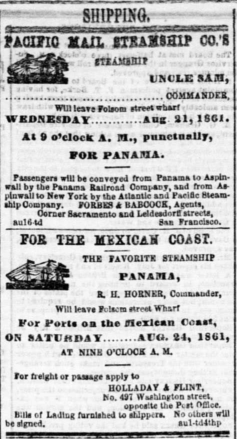 Captain Horner commander of Panama to Mexico.