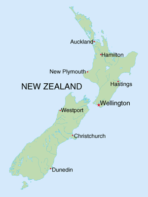 Map Of New Zealand South Island. Map of New Zealand,