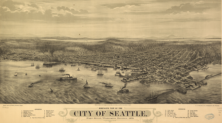 City of Seattle. Puget Sound. Washington Territory. 1878.