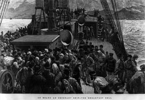 Emigrant Ship. 1800s.