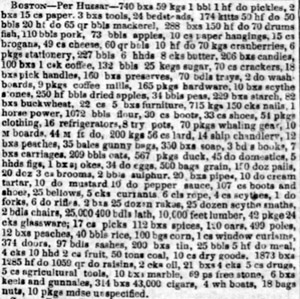Importations per Hussar May 8 1853 Daily Alta California.