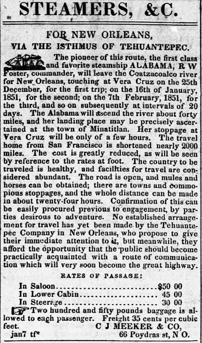 From the Sacramento Transcript January 15 1851.