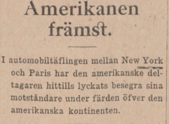 Amerikanen framst-Car-Race