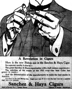 Ad for cigars from San Francisco Call May 21, 1913.