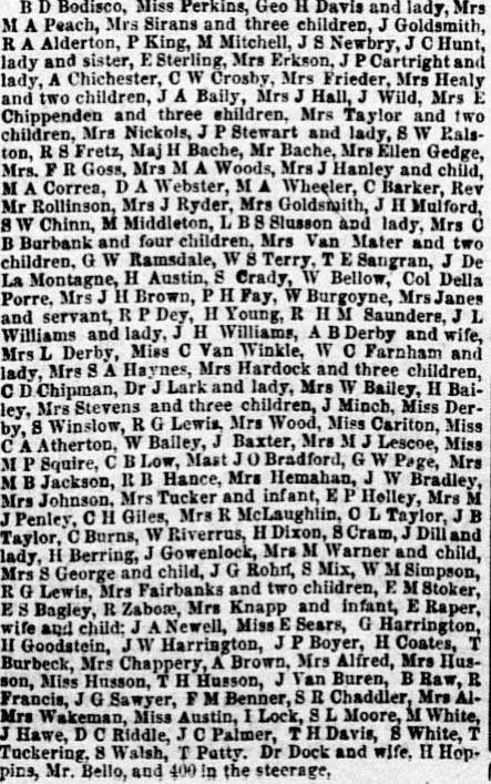 Passengers by the SS Golden Age, July 2, 1855. DAC.