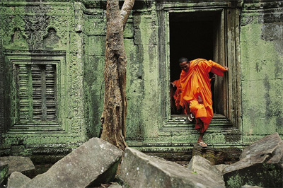 Buddhist Monk at Angkor Wat.