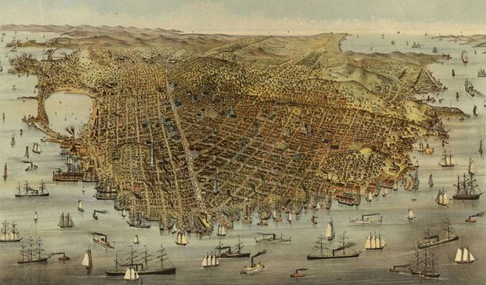 San Francisco Bay 1800s.