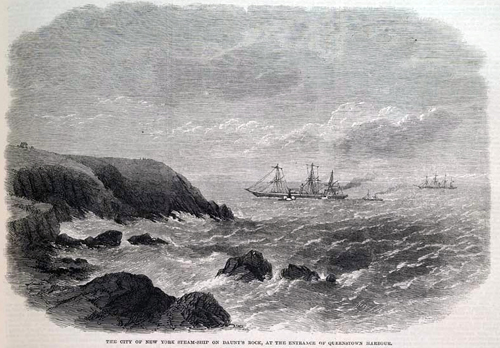 Wreck of the SS City of New York from the Illustrated London News.