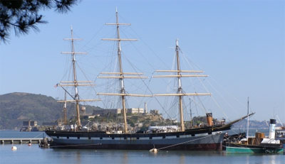 The Balclutha at Aquatic Park in San Francisco. Image by D.A. Levy.