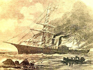 Burning of the Golden Gate from Harper's Weekly.
